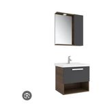 Kale Trevi 65 cm Banyo Dolabı+Ayna Antrasit Set