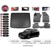 Kalite Oto Fiat Egea Cross 2024 Model 3D Bagaj Havuzu+4d Havuzlu Paspas Setii - Siyah