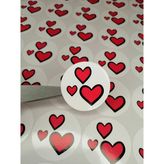 Kalp Sticker Etiket Opak 4 cm 70 adet