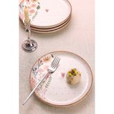 Kalpli Soft Bloom Nordic 4\'lü Pasta & Sunum Tabağı 22 cm - Çok Renkli