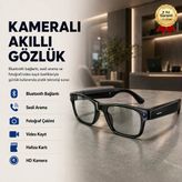 Kameralı Akıllı Gözlük Bluetooth Sesli Arama Fotoğraf Ve Video Kayıtlı Hafıza Kartı Destekli