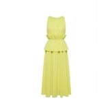 KAMEYA PEPLUM FORM UZUN ELBİSE