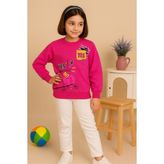 Kamikam Kaliteli 2 Ip Şardonlu Kız Sweatshirt - Mor - 12