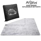 Kamp Minderi & Katlanabilir Polar Kamp Battaniyesi - Argeus - Siyah