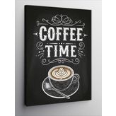 Kanvas Tablo "Coffee Time" Yazılı Poster