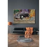Kanvas Tablo Graffiti Retro Araba Yatay Duvar Tablosu - 751