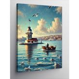Kanvas Tablo Kız Kulesi Ve Deniz