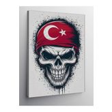 Kanvas Tablo Kuru Kafa Ve Türk Bayrağı