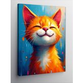 Kanvas Tablo Neşeli Turuncu Kedi