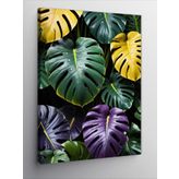 Kanvas Tablo Yeşil Monstera Yaprakları
