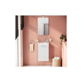 Kapaklı 40 cm Parlak Banyo Dolabı Seti