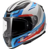 Kapalı Kask Ls2 Rapıd 2 Hyper Beyaz Mavi Kırmızı Orjinal Xl - Beyaz - Kırmızı - Mavi