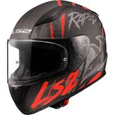 Kapalı Kask Ls2 Rapıd 2 Raven Mat Siyah Beyaz Kırmızı Orjinal L - Mat Siyah - Kırmızı