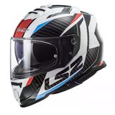 Kapalı Kask Ls2 Storm 2 Racer Mavi Kırmızı Orjinal Vizörlü Xl