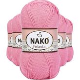 Kapamarka 5 Adet Pırlanta Amigurumi El Örgü Ipi Yünü Pembe 6740 - Nako