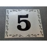 Kapı Numarası 10x12 cm Kendinden Yapışkanlı No:5