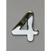 Kapı Numarası Krom Metal 4.2Cm No 4 Yapişkanli