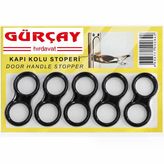 Kapı Pencere Stoperi Silikon 5'Li Siyah