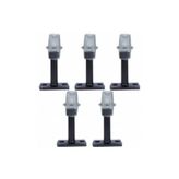 Kapı Tamponu Stoperi Mat Siyah Metal Kapı Stopu 8 cm (5 ADET)