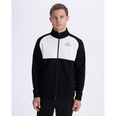 Kappa Fadese Erkek Siyah Beyaz Slim Fit Fermuarlı Eşofman Üstü - Siyah - Beyaz - XL