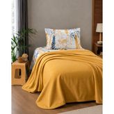 Kapreo Home Kristal Lusso Tek Kişilik 3 Parça Pike Takımı 160 x 230 - Hardal