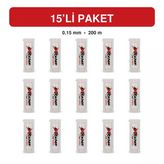Kapsüllü Elastik Yem İpi 200Mt 0.15Mm ( 15 Li Paket)