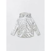 Kapüşonlu Kız Çocuk Şişme Mont - 8 - 9 Yaş - Silver