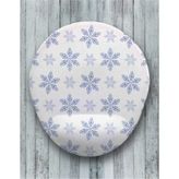 Kar Taneleri Oval Bilek Destekli Mouse Pad - Renkli