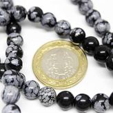 Kar Tanesi Obsidyen Taşı 8Mm/5 Adet