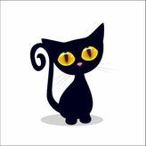 Kara Kedi Duvar Sticker