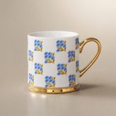 Karaca Checker Flower Blue Kupa 330 ml - Hayır - Mavi