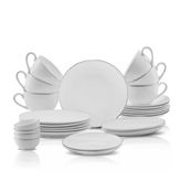 Karaca Elegance Bone Marcelo Platin 26 Parça 6 Kişilik Kahvaltı Takımı