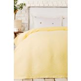 Karaca Home Boni %100 Pamuk Sarı Çift Kişilik Pike