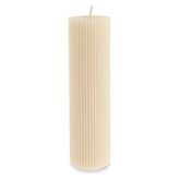 Karaca Striped Tırtıklı Sütun 20 cm Bej Mum