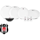 Karaca x Besiktas Licensed Elegance Bone Platinum 53-Piece Dinnerware Set For 12
