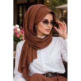 Karamel Kahve Şapkalı Şal