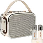 Karaoke Mikrofonlu Bluetooth Hoparlör Beyaz - 1 Adet