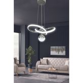 Kardelen Toplu Modern Sarkıt LED Avize - 1 - Krom