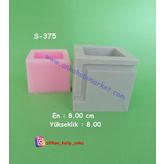 Kare Desensli Saksı Silikon Kalıp