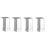 Kare Mobilya Ayağı İnoks 12cm ( 4 Adet)