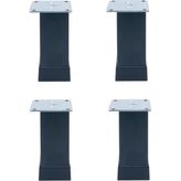 Kare Mobilya Ayağı Siyah 10cm ( 4 Adet)