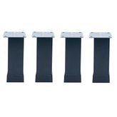 Kare Mobilya Ayağı Siyah 12cm ( 4 Adet)