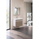 Karen Banyo Sedef 60 Cm, Lavabolu Banyo Dolabı, Lavabo Dahil, Ayna Dahil, Beyaz - Dafne