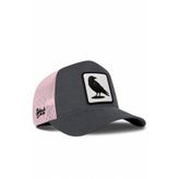 Karga Logolu Antrasit-Pembe Trucker Şapka
