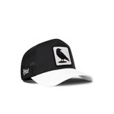 Karga Logolu Beyaz-Siyah Trucker Şapka