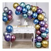 Karışık Krom Balonlu Zincir Balon Seti 52 Parça