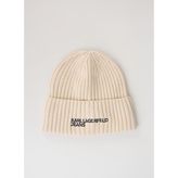 KARL LAGERFELD Krem Erkek Baskılı Bere 245D3405_ESSENTIAL LOGO BEANIE