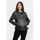 Karl Lagerfeld Leather Kadın Mont Siyah - 42