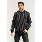 Karl Lagerfeld Monogram Erkek Bisiklet Yaka Sweatshirt