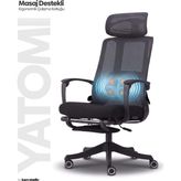 Karr Office Yatomi Masajlı Ergonomik Çalışma Sandalyesi - Siyah